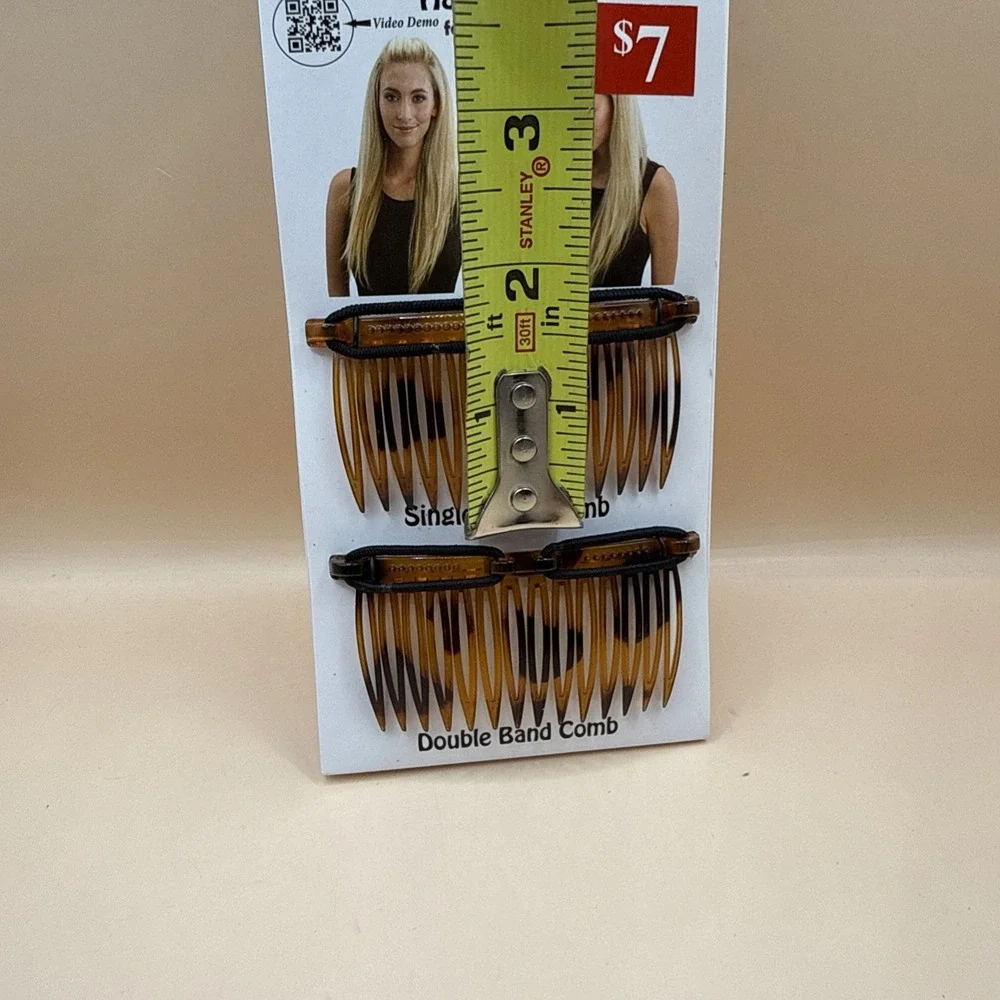 Bendables Hair Combs For Claire's Loc A Loc Brown Tortoise Single & Double Band